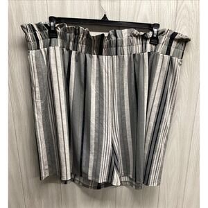 LULAROE Women's (Size 3XL) Elastic Waist Pull On Striped Lounging Shorts 47Q